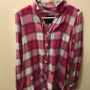 Long Sleeve Plaid Button-Up